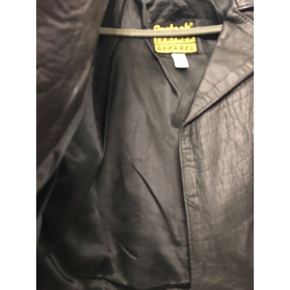 Women’s Protech Black Moto Motorcycle BOMBER Leather Jacket Medium VGUC Unique - Picture 5 of 13